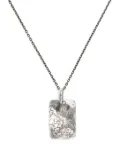 Yohji Yamamoto medallion-pendant logo-engraved necklace - Silver