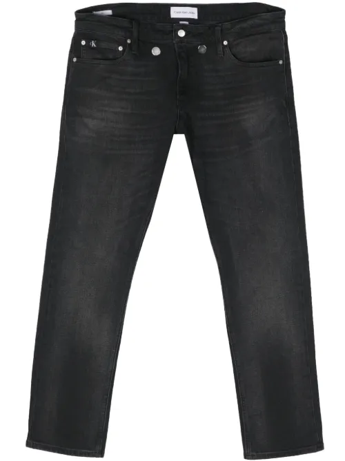 Jean en coton stretch à taille basse - Calvin Klein Jeans - Modalova