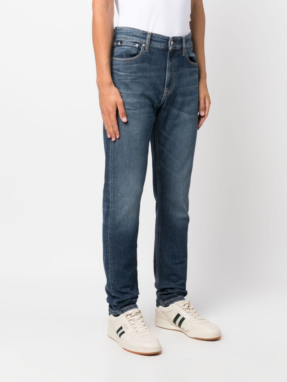 Shop Calvin Klein Jeans Est.1978 Straight-leg Washed Jeans In Blue