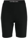 Calvin Klein Jeans logo-waistband stretch-design shorts - BEH CK BLACK