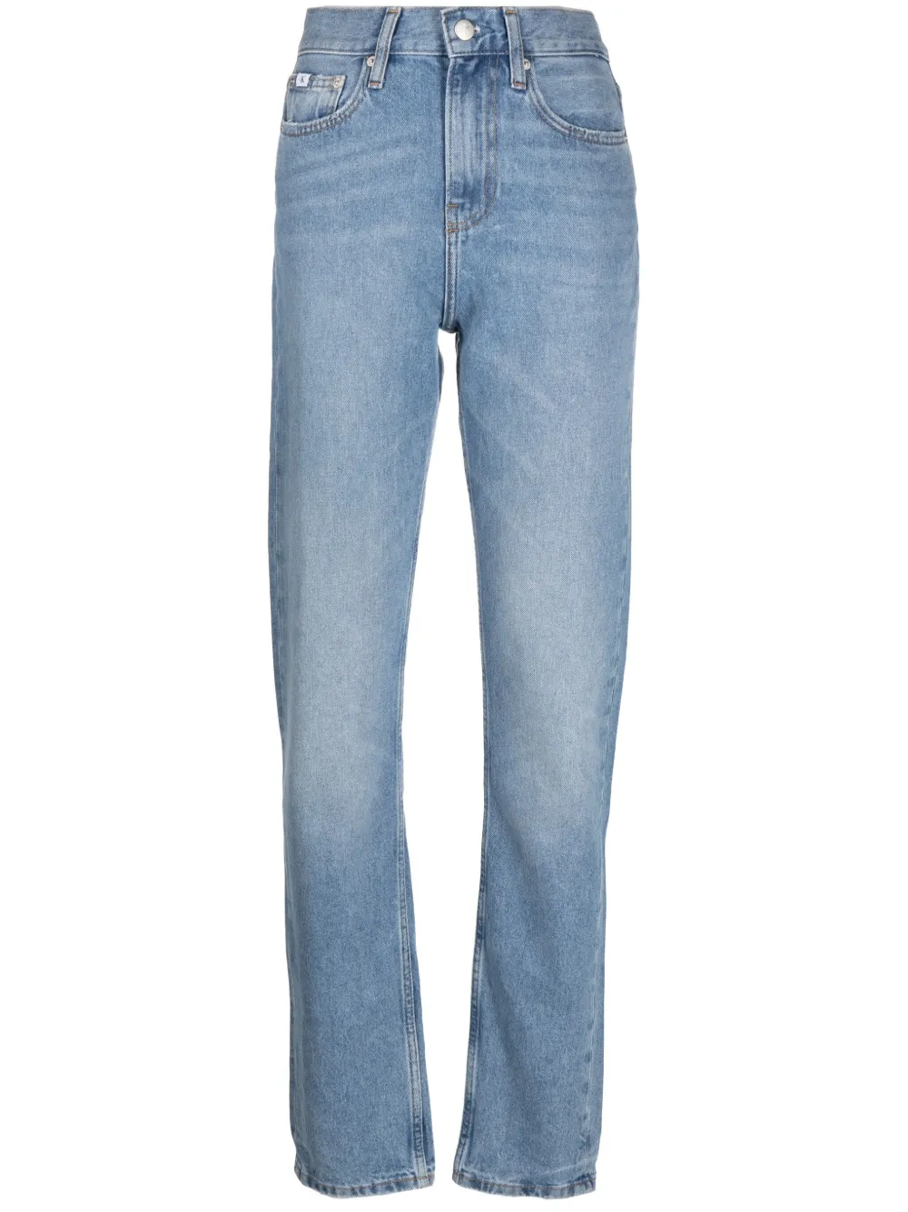 Calvin Klein Jeans Authentic high-rise straight-leg jeans - Blu