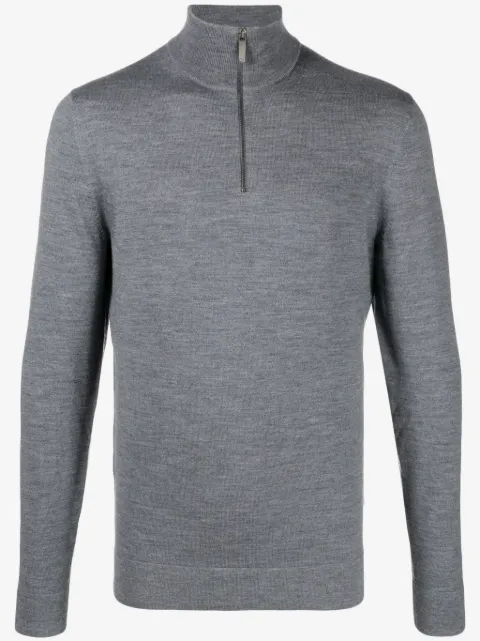 Calvin Klein embroidered-logo wool jumper