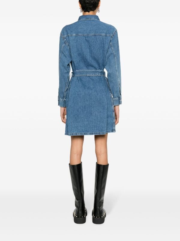 Calvin Klein Jeans DARTED SHIRT DRESS - Denim dress - denim medium