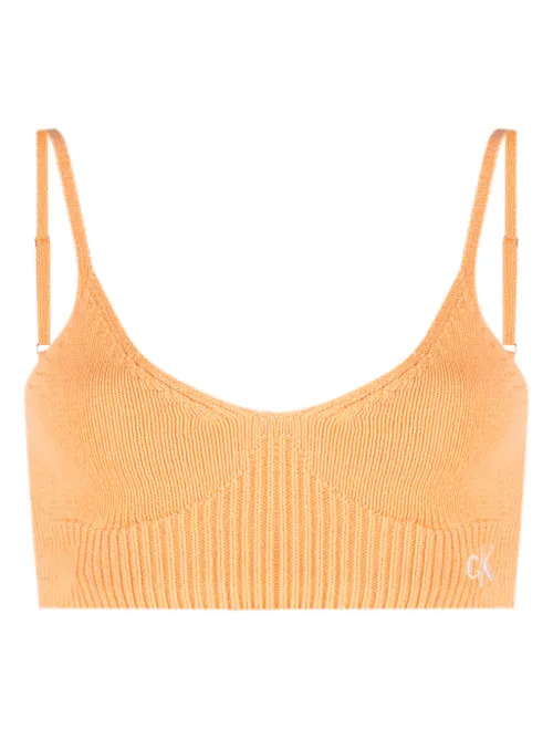 Brassière à logo brodé - Calvin Klein Jeans - Modalova