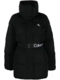 Calvin Klein Jeans belted puffer jacket - Black