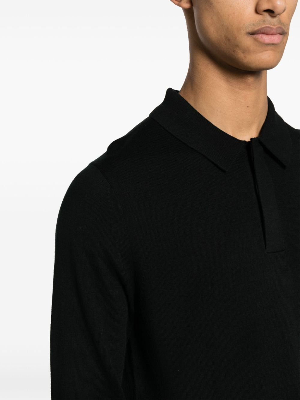 Shop Calvin Klein Embroidered-logo Polo Shirt In Black