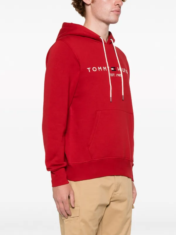 Tommy Hilfiger logo-print Drawstring Hoodie - Farfetch