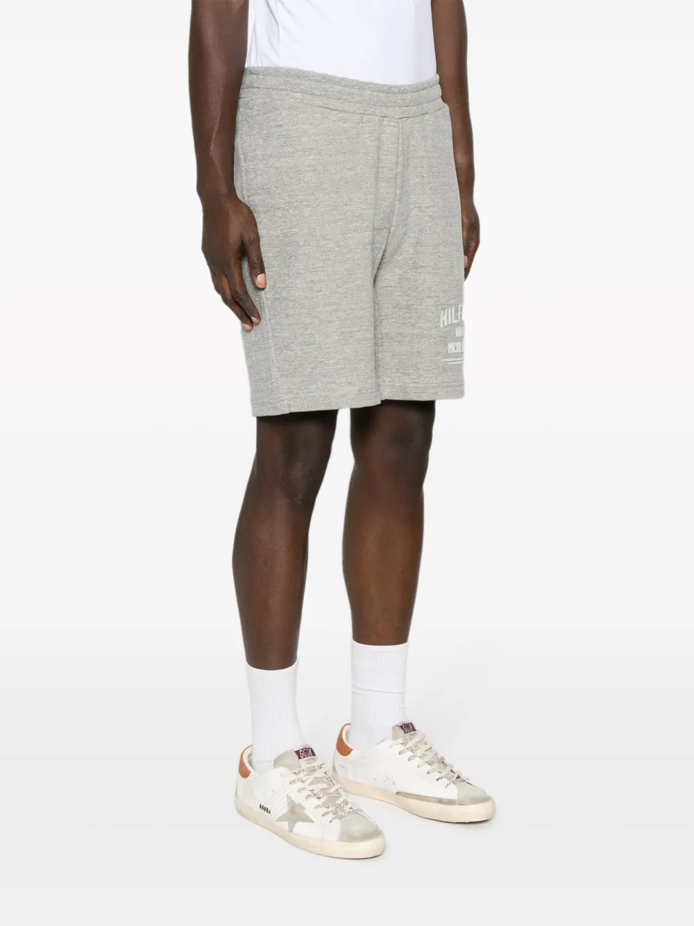 TOMMY HILFIGER LOGO-PRINT TRACK SHORTS