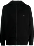 Tommy Hilfiger logo-embroidered zipped hoodie - Black