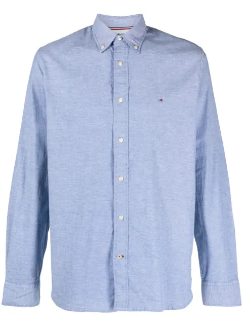 Tommy Hilfiger logo-embroidered oxford shirt