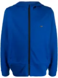 Tommy Hilfiger logo-print zipped hoodie - Blue