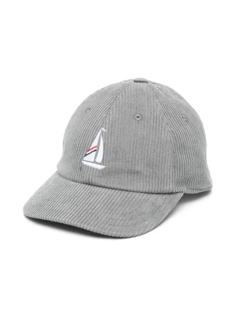 Thom Browne Kids casquette en coton à logo brodé