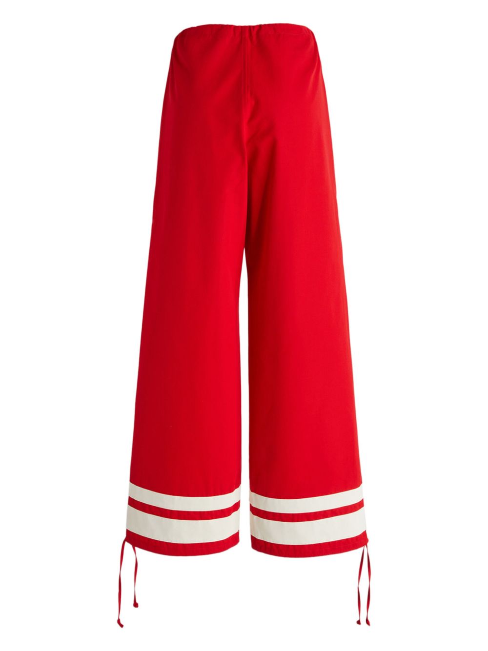 Gucci Interlocking G logo drawstring wide-leg trousers - Red