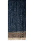 The House of Lyria Malvagio stripe-detail cashmere throw - Blue