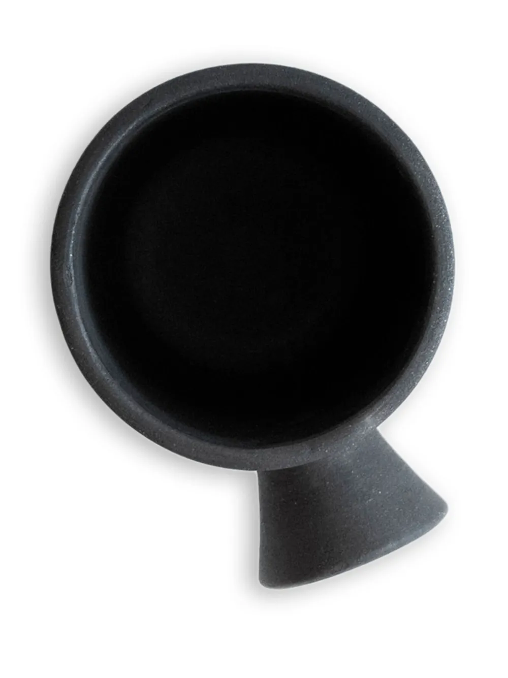  Origin Made Charred Cup Clay Vase (13cm) - Black 