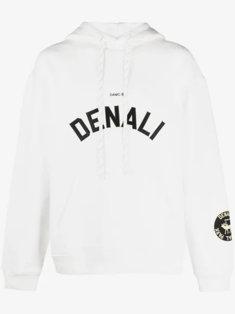 OAMC logo-embroidered drawstring hoodie  