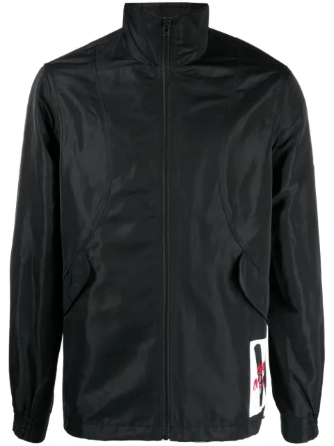 Ports V logo-patch zip-up jacket 