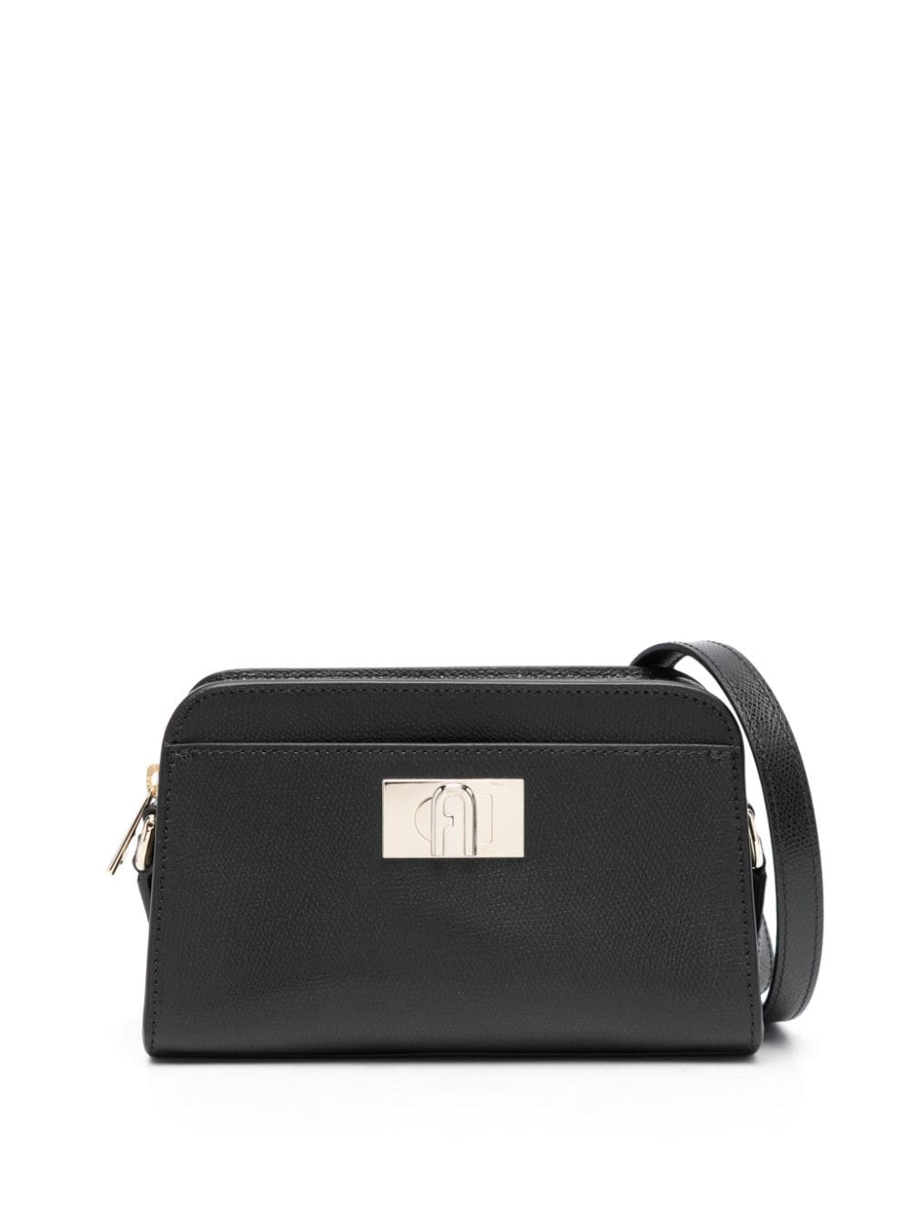 Furla 1927 Leather Crossbody Bag In Black