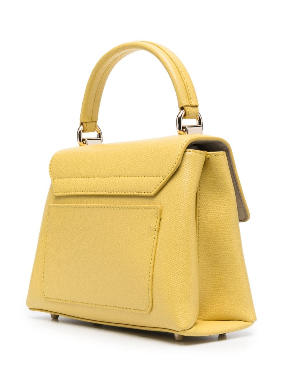 Shop Furla 1927 Leather Tote Bag In Yellow