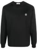 Stone Island Compass-patch long-sleeve T-shirt - Black