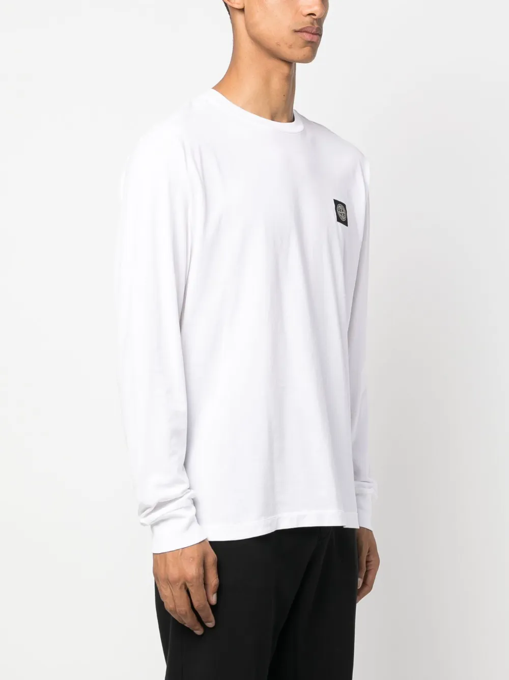 Stone island long sleeve t shirt arm on sale badge