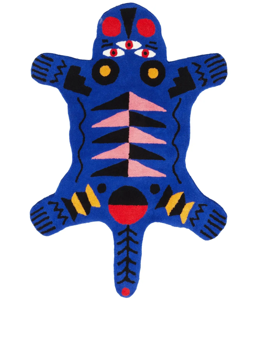 Qeeboo Großer Oggian Panther Teppich | Blau | Image 1