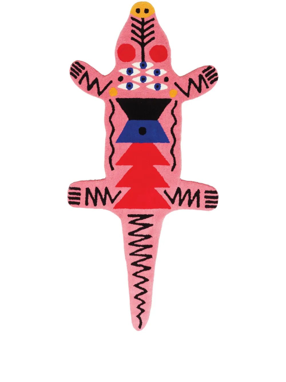 Qeeboo large Oggian crocodile shape carpet | Pink | Image 1