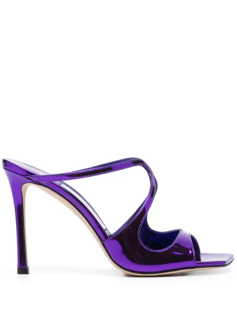 Jimmy Choo Mule Anise de couro com salto 100mm