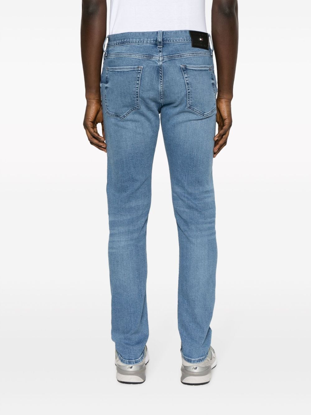Shop Tommy Hilfiger Mid-rise Slim-cut Jeans In Blue