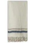 The House of Lyria Miracoloso striped bath towel - Neutrals