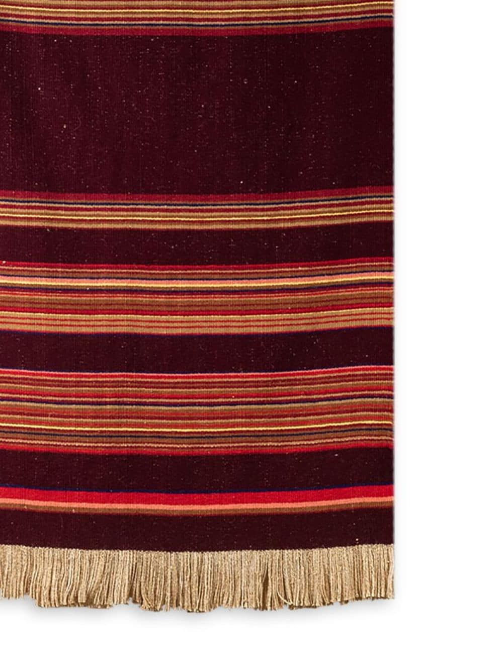 Shop The House Of Lyria Inquieto Striped Fringed Throw In Red