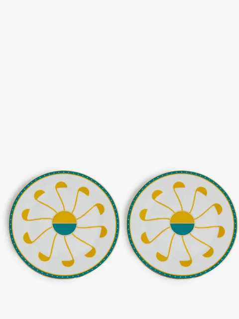 Reflections Copenhagen Pedra geometric-print plates (set of two)