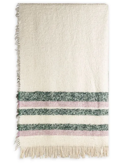 The House of Lyria Kingo striped fringed throw