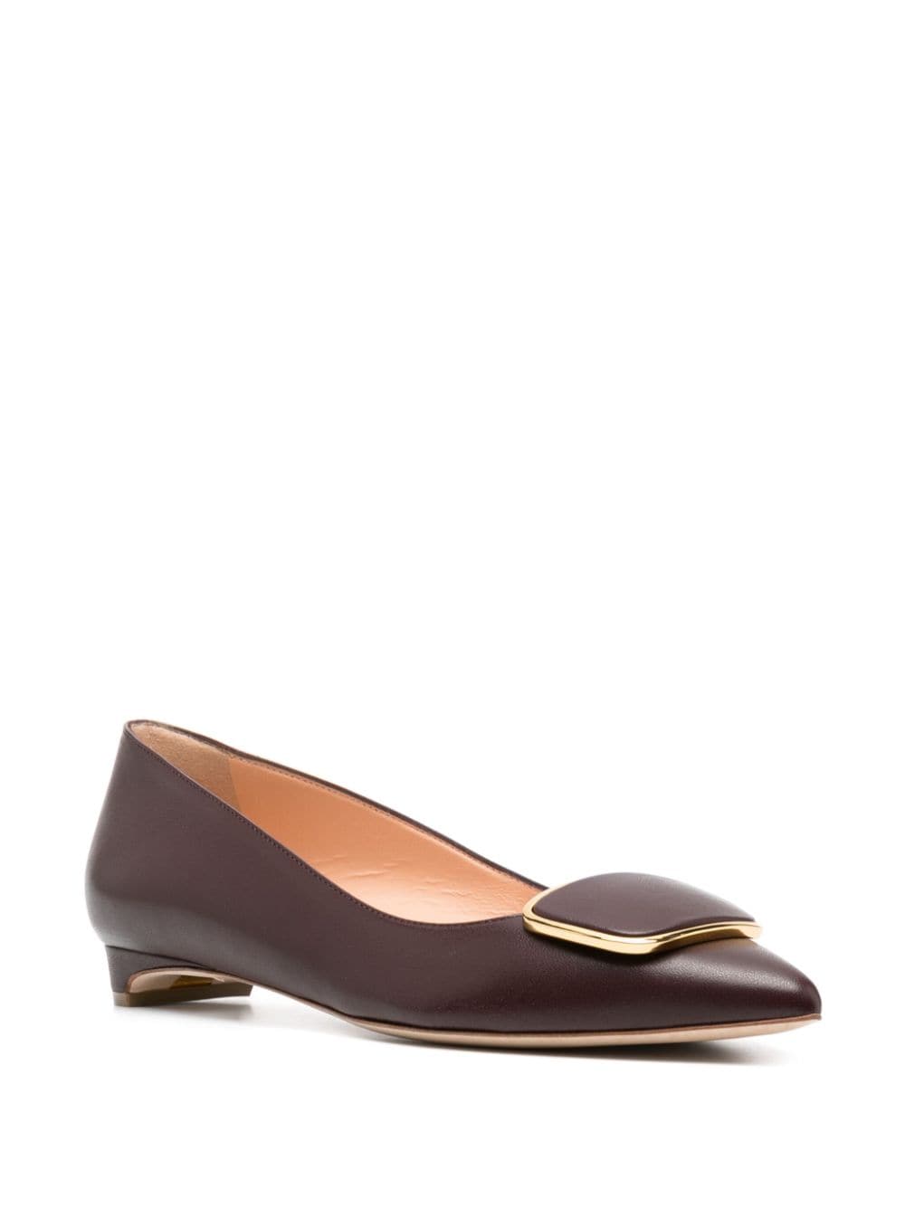 Rupert Sanderson Bedfa Double Pebble Leather Ballerinas Farfetch