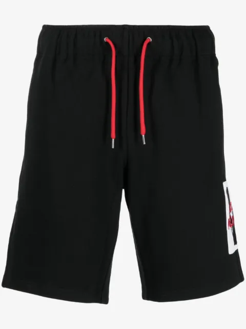Ports V logo-patch jersey track shorts