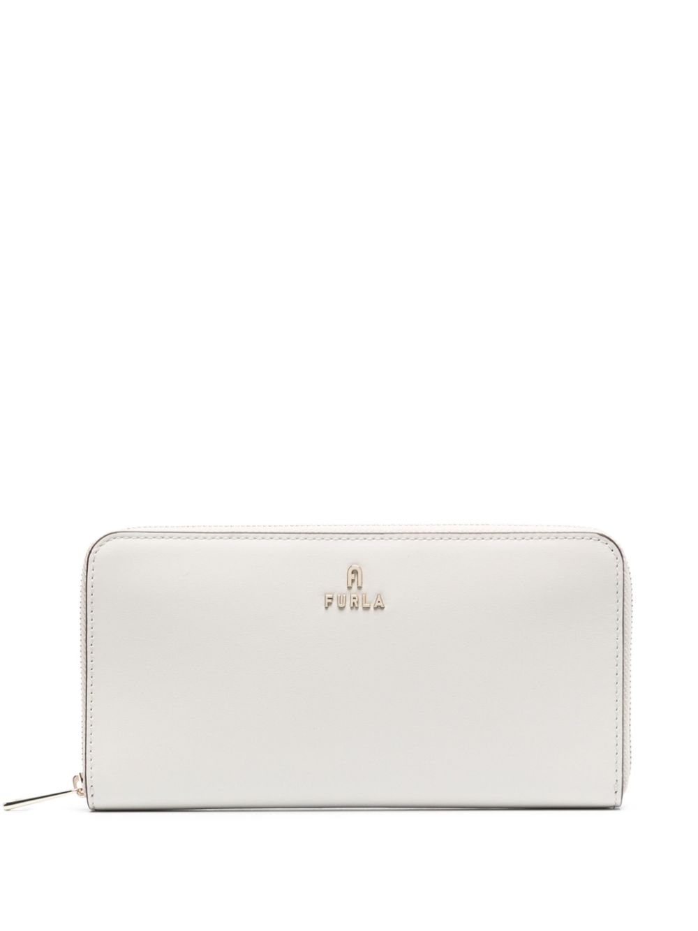 Furla extra-large Camelia zipped leather wallet - White