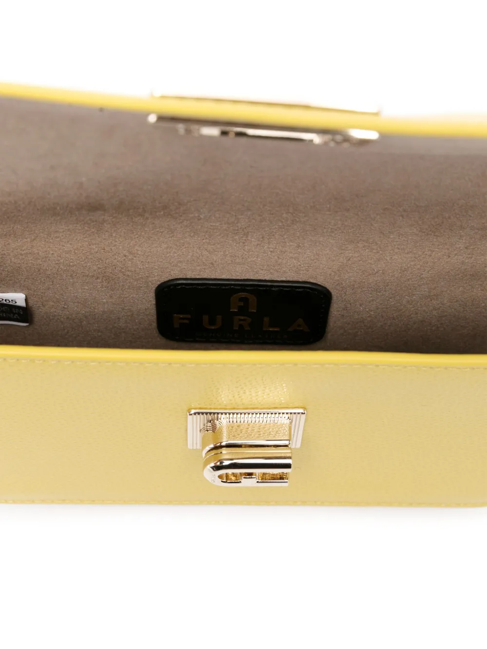 Furla Mini 1927 Leather Shoulder Bag In Yellow