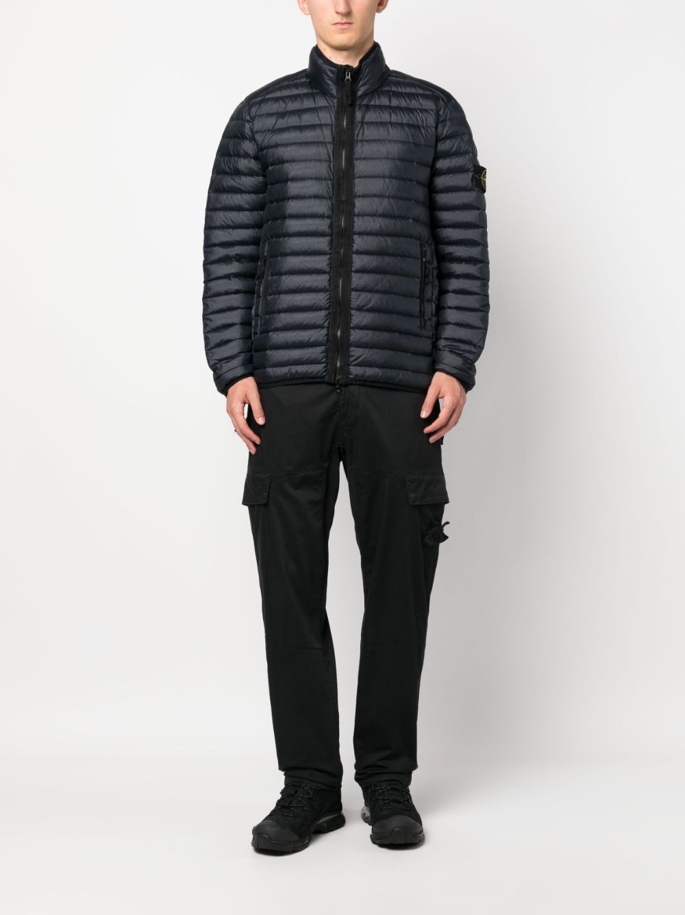 Stone Island Compass-patch padded jacket - Blauw