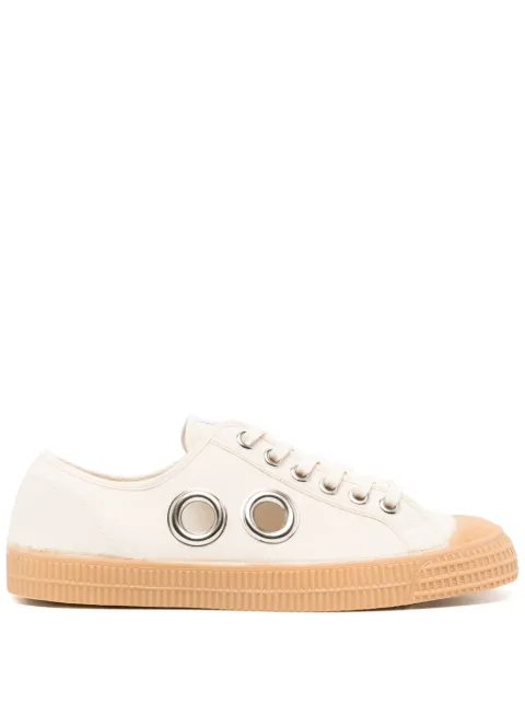 Comme des Garçons Homme Deux eyelet-detail cotton sneakers