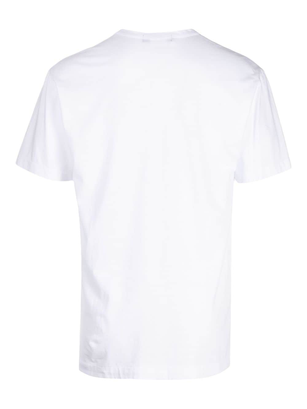 Shop Comme Des Garçons Homme Deux Graphic-print Cotton T-shirt In White