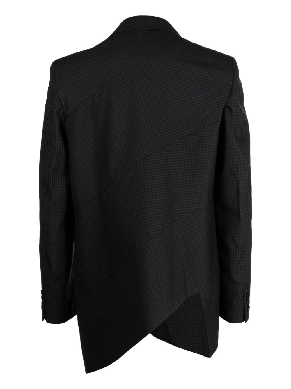 Comme des Garçons Homme Deux check-print wool blazer - Black