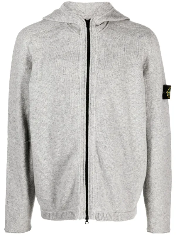 Stone Island ジップアップ ニットパーカー - Farfetch