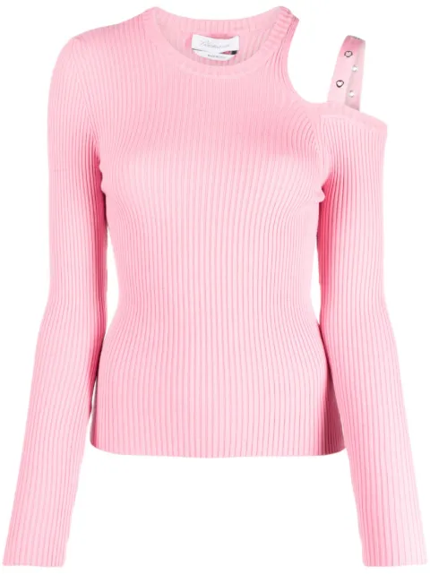 Blumarine cut-out ribbed jumper