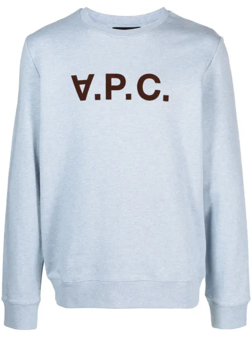 Sweat en coton à logo floqué - A.P.C. - Modalova
