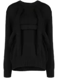 Comme Des Garçons crew-neck drop-shoulder jumper - Black