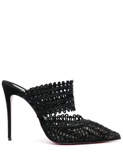 Christian Louboutin Deia 100mm macramé mules