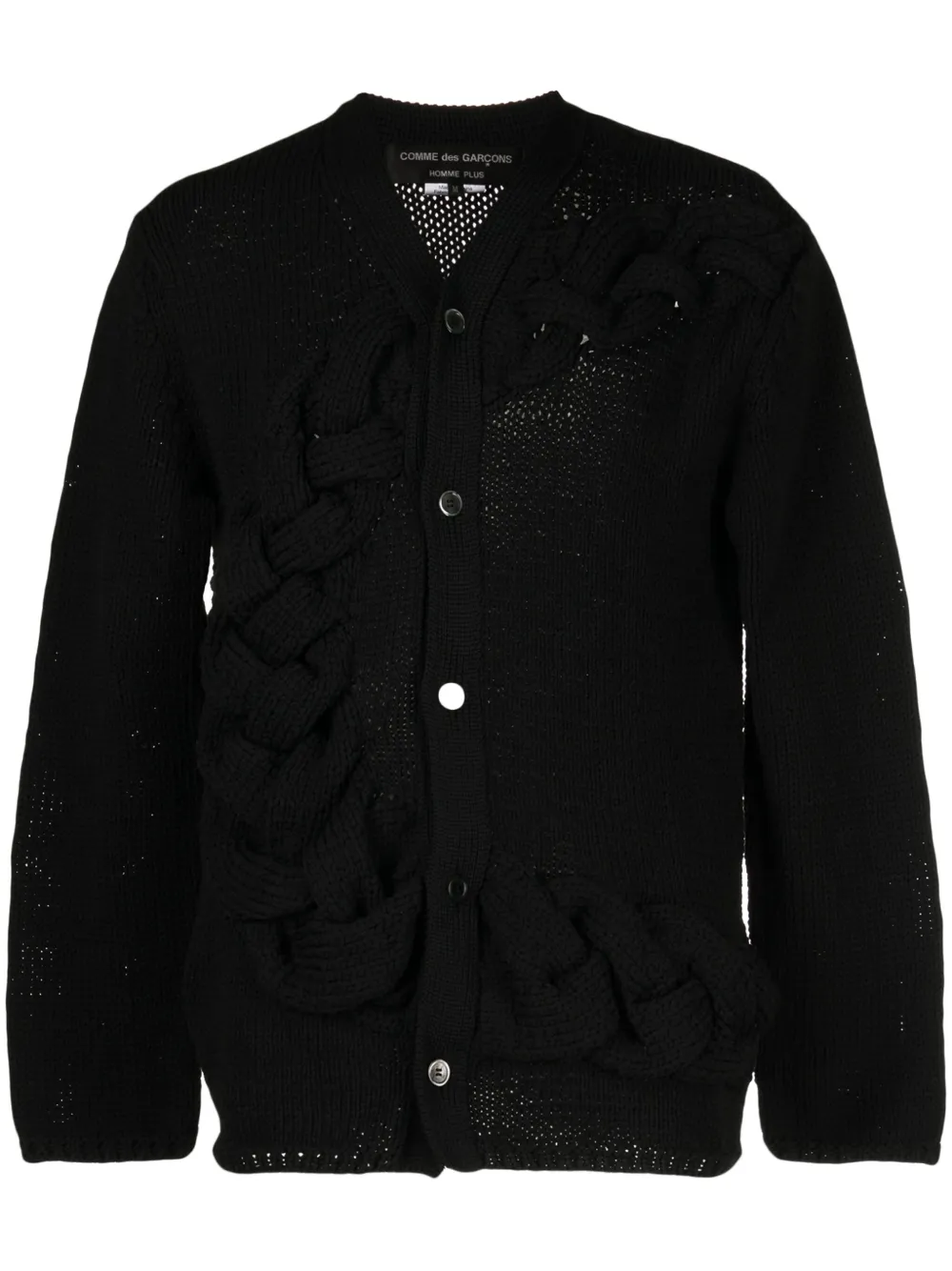 Comme Des Garçons Homme Plus braided-band V-neck Cardigan