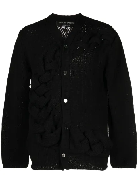 Comme des Garçons Homme Plus braided-band V-neck cardigan 