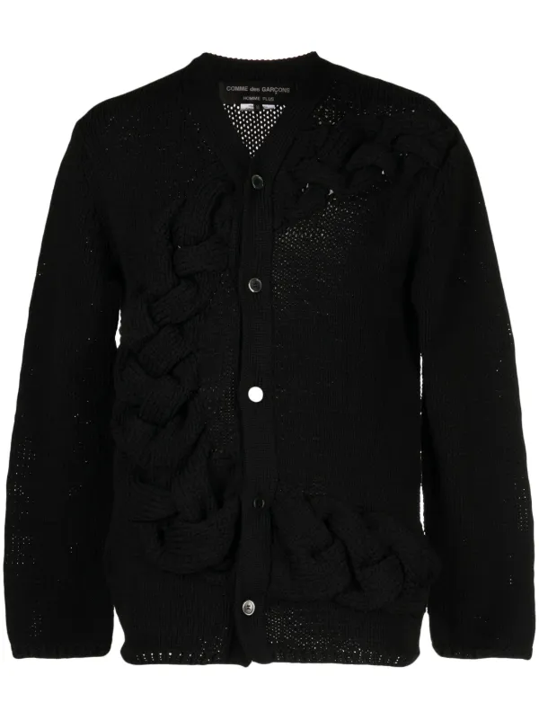 Comme Des Garçons Homme Plus braided-band V-neck Cardigan - Farfetch