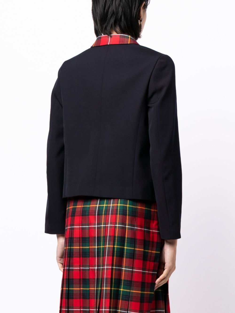 Shop Comme Des Garcons Girl Single-breasted Wool Blazer In Blue